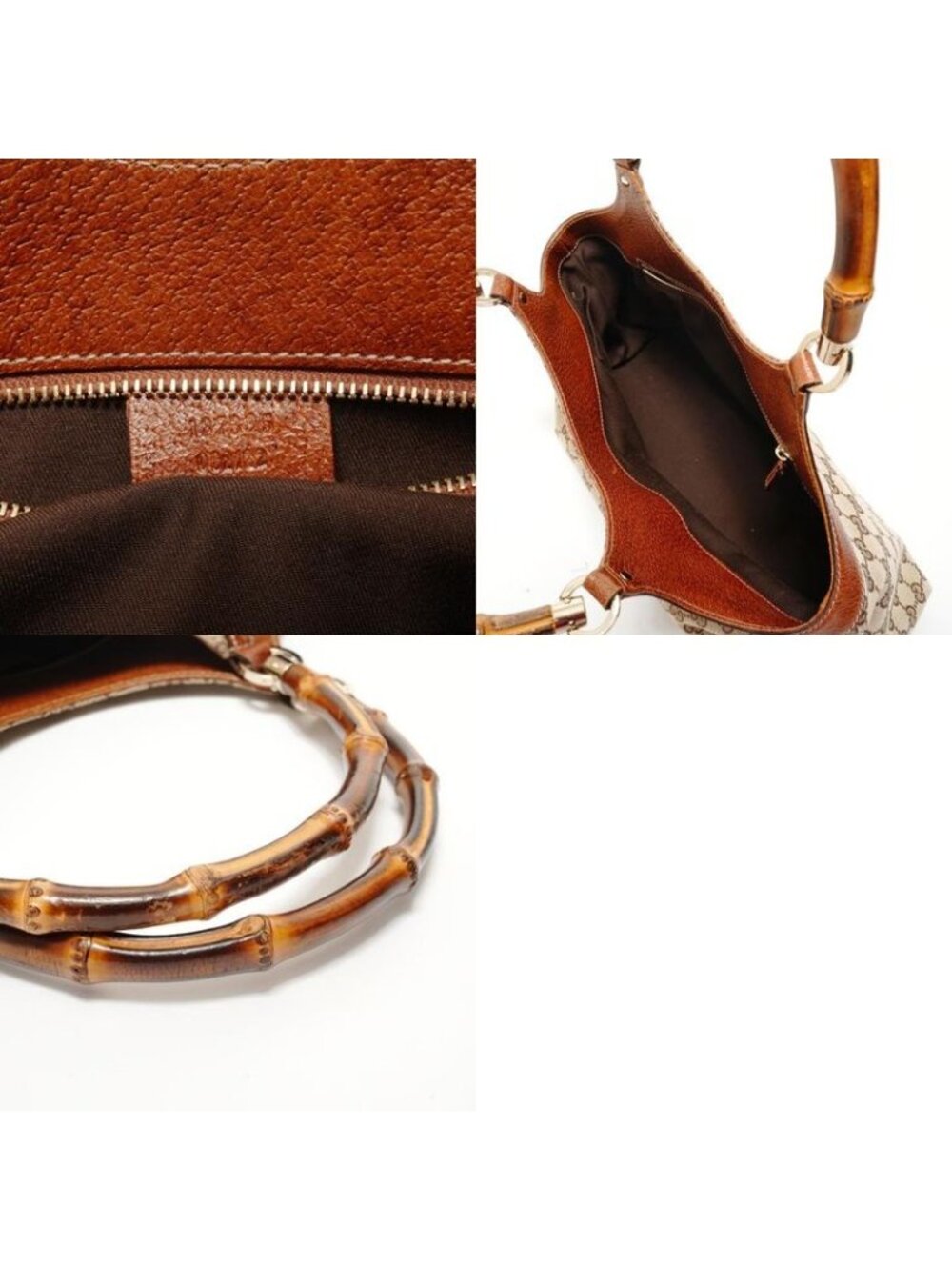 ★SOLD★ Gucci Shoulder Bag GG Canvas Bamboo - Picture 10 of 10